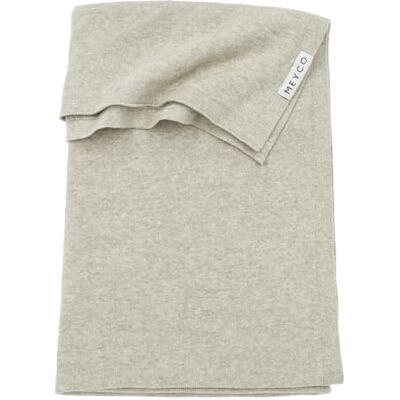 MEYCO Babydecke 100x150cm gestrickt Knit Basic Kuscheldecke Sand Melange 100% Baumwolle Oeko Tex zertifiziert TOG 1.0 vielseitig einsetzbar kuschelig & atmungsaktiv waschbar MEYCO Babydecke 100x150cm gestrickt Knit Basic Kuscheldecke Sand Melange 100% Baumwolle Oeko Tex zertifiziert TOG 1.0 vielseitig einsetzbar kuschelig & atmungsaktiv waschbar