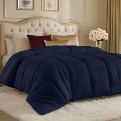 Utopia Bedding Bettdecken für King-Size-Bett, Ganzjahres-Bettwäsche, Daunen-Alternative, kastengenähte Bettdecke mit Ecklaschen, maschinenwaschbar (Marineblau) Utopia Bedding Bettdecken für King-Size-Bett, Ganzjahres-Bettwäsche, Daunen-Alternative, kastengenähte Bettdecke mit Ecklaschen, maschinenwaschbar (Marineblau)