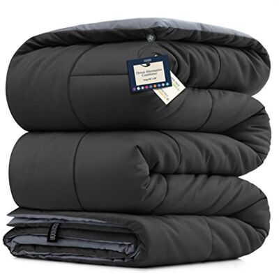 BELADOR Ganzjahres-Bettdecke für King-Size-Betten – Daunen-Alternative, mittelgroßer Plüsch, leicht, gesteppt, Öko-Tex-Zertifiziert BELADOR Ganzjahres-Bettdecke für King-Size-Betten – Daunen-Alternative, mittelgroßer Plüsch, leicht, gesteppt, Öko-Tex-Zertifiziert
