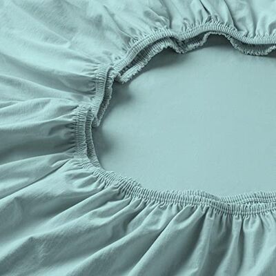 ESTELLA Baumwolle-Elasthan-Jersey Spannbettlaken - Blau - Matratzenbezug ESTELLA Baumwolle-Elasthan-Jersey Spannbettlaken - Blau - Matratzenbezug