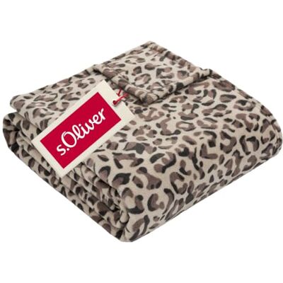 S. Oliver Decke Kuschelsoft 150x200 cm braun Kuscheldecke Leomuster flauschige, warme Sofadecke braun mit Leopardenmuster, Wohndecke Oeko-TEX zertifiziert Leo Muster S. Oliver Decke Kuschelsoft 150x200 cm braun Kuscheldecke Leomuster flauschige, warme Sofadecke braun mit Leopardenmuster, Wohndecke Oeko-TEX zertifiziert Leo Muster