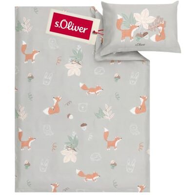 S. Oliver Kinderbettwäsche 100x135 cm Hellbeige 100% Baumwolle Babybettwäsche für Mädchen & Jungen, 2-tlg. inkl. 40x60 cm Kissenbezug, Reißverschluss & waschbar, Bettwäsche für Kinder S. Oliver Kinderbettwäsche 100x135 cm Hellbeige 100% Baumwolle Babybettwäsche für Mädchen & Jungen, 2-tlg. inkl. 40x60 cm Kissenbezug, Reißverschluss & waschbar, Bettwäsche für Kinder