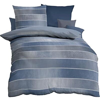 Kaeppel Mako-Satin Bettwäsche Timeless blau, 1 Bettbezug 135 x 200 cm + 1 Kissenbezug 80 x 80 cm Kaeppel Mako-Satin Bettwäsche Timeless blau, 1 Bettbezug 135 x 200 cm + 1 Kissenbezug 80 x 80 cm