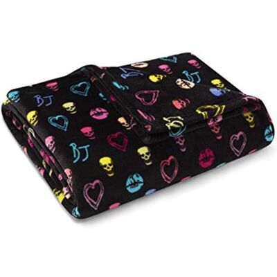 Betsey Johnson Home Plush Collection Überwurf – ultraweiches und gemütliches Fleece, leicht und luxuriös warm, perfekt für Bett oder Couch, Betsey Signature 50 x 70 Betsey Johnson Home Plush Collection Überwurf – ultraweiches und gemütliches Fleece, leicht und luxuriös warm, perfekt für Bett oder Couch, Betsey Signature 50 x 70