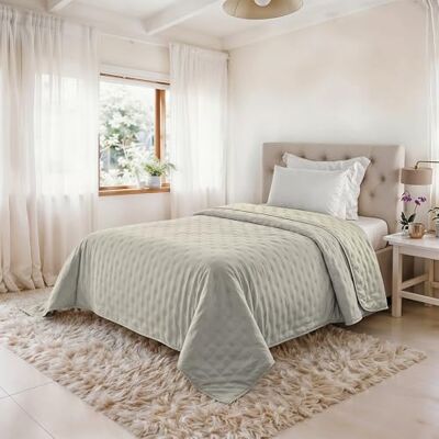 Italian Bed Linen Sommer-Steppdecke Water Washed, Mikrofaser-Bettdecke, Gesteppte und 100 g Füllung, Einzelbett 160x250 cm – Sabbia/Crema Italian Bed Linen Sommer-Steppdecke Water Washed, Mikrofaser-Bettdecke, Gesteppte und 100 g Füllung, Einzelbett 160x250 cm – Sabbia/Crema