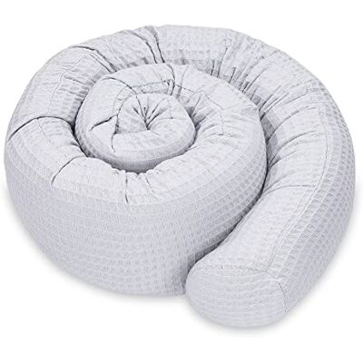 Totsy Baby Seitenschläferkissen Bettschlange Body Pillow 150 cm Baumwolle Waffel- Kopfkissen lang Bettrolle Schlafkissen Nackenrolle Kissen Oeko-Tex Grau D Totsy Baby Seitenschläferkissen Bettschlange Body Pillow 150 cm Baumwolle Waffel- Kopfkissen lang Bettrolle Schlafkissen Nackenrolle Kissen Oeko-Tex Grau D