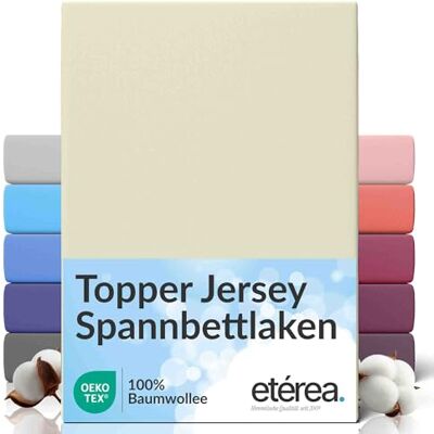 etérea Himmlische Qualität etérea Jersey Topper Spannbettlaken 120x200 cm Natur 5-10cm Steghöhe 100% Baumwolle Jersey Spannbetttuch · für Topper 5–10 cm Steghöhe · bügelfrei & pflegeleicht · OEKO-TEX Made in Green etérea Himmlische Qualität etérea Jersey Topper Spannbettlaken 120x200 cm Natur 5-10cm Steghöhe 100% Baumwolle Jersey Spannbetttuch · für Topper 5–10 cm Steghöhe · bügelfrei & pflegeleicht · OEKO-TEX Made in Green
