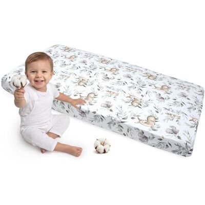 Medi Partners Spannbettlaken 60x120 Baby Bettlaken Kinderbett Spannbetttuch 100% Baumwolle Fitted Kinder Sheet Bettwäsche Babymatratze Schlafsack Babybett (Kitz und Eichhörnchen) Medi Partners Spannbettlaken 60x120 Baby Bettlaken Kinderbett Spannbetttuch 100% Baumwolle Fitted Kinder Sheet Bettwäsche Babymatratze Schlafsack Babybett (Kitz und Eichhörnchen)