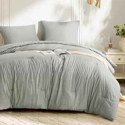 BEDSURE Bettdecke Ohne Bezug 240x220 Bettdecken-Set für Allergiker 1x Bettdecken, 2x Kissenbezug 80x80, kationische Faser 4 Jahreszeiten Waschbare Duvet, Tannengrün, Warm und gemütlich BEDSURE Bettdecke Ohne Bezug 240x220 Bettdecken-Set für Allergiker 1x Bettdecken, 2x Kissenbezug 80x80, kationische Faser 4 Jahreszeiten Waschbare Duvet, Tannengrün, Warm und gemütlich