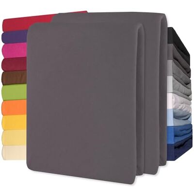 CelinaTex Jersey Topper Spannbettlaken Lucina 90x200-100x200cm anthrazit grau 100% Baumwolle gekämmt bis 12cm Matratzenhöhe Oeko-TEX CelinaTex Jersey Topper Spannbettlaken Lucina 90x200-100x200cm anthrazit grau 100% Baumwolle gekämmt bis 12cm Matratzenhöhe Oeko-TEX