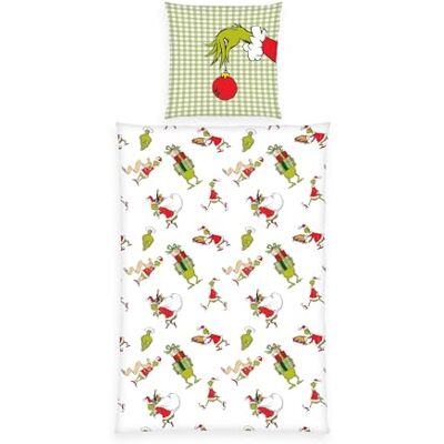 Herding Grinch Bettwäsche, Kissenbezug ca. 80x80 cm, Bettbezug ca. 135x200 cm, mit Reißverschluss, Baumwolle, Renforcé Herding Grinch Bettwäsche, Kissenbezug ca. 80x80 cm, Bettbezug ca. 135x200 cm, mit Reißverschluss, Baumwolle, Renforcé