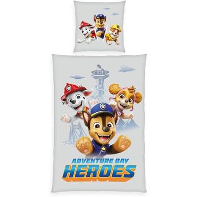 Herding Paw Patrol Flanell-Bettwäsche, Kissenbezug ca. 80x80 cm, Bettbezug ca. 135x200 cm, mit Knopfleiste, Baumwolle/Flanell, Grau Herding Paw Patrol Flanell-Bettwäsche, Kissenbezug ca. 80x80 cm, Bettbezug ca. 135x200 cm, mit Knopfleiste, Baumwolle/Flanell, Grau