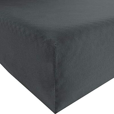 REDBEST San Francisco Grau-Schwarz Jersey Spannbettlaken - Bettwäsche REDBEST San Francisco Grau-Schwarz Jersey Spannbettlaken - Bettwäsche