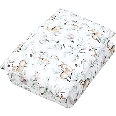 TupTam Kinder Gemusterte Bettdecken Set Ganzjahresdecke Bettdecke Kopfkissen Flachkissen 2tlg., Farbe: Hasen/Rehe im Laub, Größe: 135x100 cm TupTam Kinder Gemusterte Bettdecken Set Ganzjahresdecke Bettdecke Kopfkissen Flachkissen 2tlg., Farbe: Hasen/Rehe im Laub, Größe: 135x100 cm