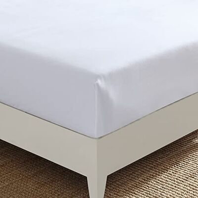 Nautica Spannbettlaken für King-Size-Bett, Baumwoll-Perkal-Bettwäsche, lässige Heimdekoration (einfarbiges Weiß, King-Size) Nautica Spannbettlaken für King-Size-Bett, Baumwoll-Perkal-Bettwäsche, lässige Heimdekoration (einfarbiges Weiß, King-Size)