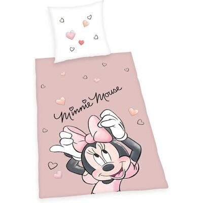 Herding Disney´s Minnie Mouse Bettwäsche-Set, Kopfkissenbezug 70 x 90 cm, Bettbezug 140 x 200 cm, Mit leichtläufigem Reißverschluss, 100% Baumwolle/Renforcé, Rosa/Weiß Herding Disney´s Minnie Mouse Bettwäsche-Set, Kopfkissenbezug 70 x 90 cm, Bettbezug 140 x 200 cm, Mit leichtläufigem Reißverschluss, 100% Baumwolle/Renforcé, Rosa/Weiß