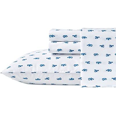 Nautica Bettwäsche-Set für King-Size-Betten, Baumwoll-Perkal-Bettwäsche-Set, knackig und kühl, Küstendekoration (Cloyster Blue, King) Nautica Bettwäsche-Set für King-Size-Betten, Baumwoll-Perkal-Bettwäsche-Set, knackig und kühl, Küstendekoration (Cloyster Blue, King)