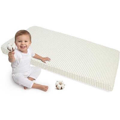 Medi Partners Spannbettlaken 60x120 3-Pack Baby Bettlaken Kinderbett Spannbetttuch 100% Baumwolle Fitted Kinder Sheet Bettwäsche Babymatratze Schlafsack Babybett (Kariert) Medi Partners Spannbettlaken 60x120 3-Pack Baby Bettlaken Kinderbett Spannbetttuch 100% Baumwolle Fitted Kinder Sheet Bettwäsche Babymatratze Schlafsack Babybett (Kariert)