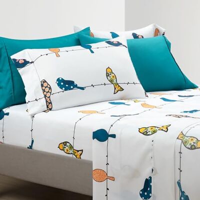 Lush Decor Rowley Birds Weiches Bettlaken-Set, Queensize, Mehrfarbig Lush Decor Rowley Birds Weiches Bettlaken-Set, Queensize, Mehrfarbig