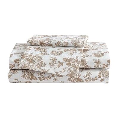 Betsey Johnson Full Sheet Set, Soft & Lightweight Bedding, Fade & Wrinkle Resistant (Garden Toile Brown, Full) Betsey Johnson Full Sheet Set, Soft & Lightweight Bedding, Fade & Wrinkle Resistant (Garden Toile Brown, Full)