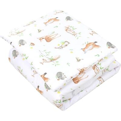 TupTam Kinder Gemusterte Bettdecken Set Ganzjahresdecke Bettdecke Kopfkissen Flachkissen 2tlg., Farbe: Wald Tiere Braun Beige Fuchs REH Igel Eichhörnchen, Größe: 135x100 cm TupTam Kinder Gemusterte Bettdecken Set Ganzjahresdecke Bettdecke Kopfkissen Flachkissen 2tlg., Farbe: Wald Tiere Braun Beige Fuchs REH Igel Eichhörnchen, Größe: 135x100 cm