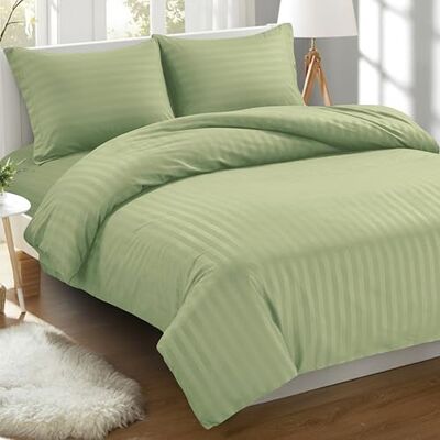 Elegant Comfort Eleganten Komfort Best, Weichsten, coziest 3-teilig Bettbezug Sets. – 1500 Fadenzahl Ägyptische Qualität Luxuriöse knitterfrei 3-teilig Damast Bettwäsche-Set, Gestreift, Full/Queen, Salbei/Grün Elegant Comfort Eleganten Komfort Best, Weichsten, coziest 3-teilig Bettbezug Sets. – 1500 Fadenzahl Ägyptische Qualität Luxuriöse knitterfrei 3-teilig Damast Bettwäsche-Set, Gestreift, Full/Queen, Salbei/Grün