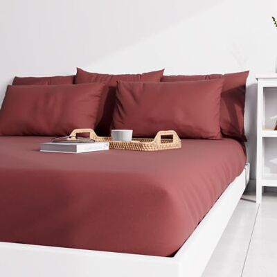 Atmosphère , Spannbettlaken einfarbig 140x190 cm ZZZ Rot Atmosphère , Spannbettlaken einfarbig 140x190 cm ZZZ Rot
