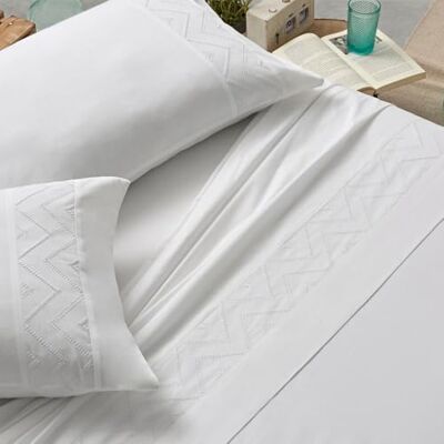 Burrito Blanco Baumwolle Percale 200 Fäden Stickerei Bettwäsche Burrito Blanco Baumwolle Percale 200 Fäden Stickerei Bettwäsche