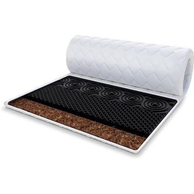 FDM Matratzentopper Nero KOKOS Matratze Topper 140x200 cm Härtegrad H3 Höhe ca. 6 cm profilierter HR-Schaum Kokos Allergiker Geeignet Öko-Tex FDM Matratzentopper Nero KOKOS Matratze Topper 140x200 cm Härtegrad H3 Höhe ca. 6 cm profilierter HR-Schaum Kokos Allergiker Geeignet Öko-Tex