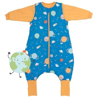 schlummersack Baby Kinder Schlafsack Übergang mit Füßen, umklappbaren Bündchen und abnehmbaren Ärmeln, leicht gefüttert, Sommerschlafsack, 1.0 Tog schlummersack Baby Kinder Schlafsack Übergang mit Füßen, umklappbaren Bündchen und abnehmbaren Ärmeln, leicht gefüttert, Sommerschlafsack, 1.0 Tog