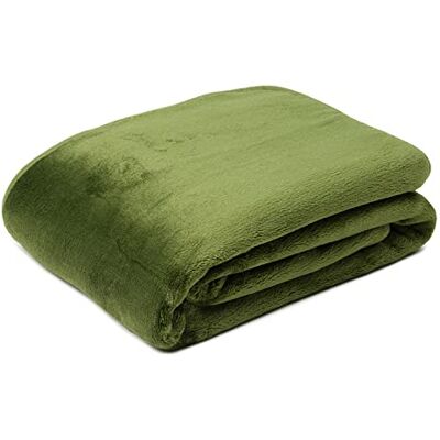 Gözze Premium Cashmere-Feeling Wohn- und Kuscheldecke, 500 g/m², 220 x 240 cm Dunkelgrün Gözze Premium Cashmere-Feeling Wohn- und Kuscheldecke, 500 g/m², 220 x 240 cm Dunkelgrün