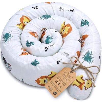 Totsy Baby Seitenschläferkissen Bettschlange Body Pillow 300 cm Baumwolle Kopfkissen lang Bettrolle Schlafkissen Nackenrolle Kissen Oeko-Tex Safari Totsy Baby Seitenschläferkissen Bettschlange Body Pillow 300 cm Baumwolle Kopfkissen lang Bettrolle Schlafkissen Nackenrolle Kissen Oeko-Tex Safari