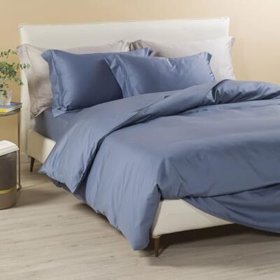 Caleffi - Completo Copripiumino Raso - Avio - Matrimoniale - Bedding set Caleffi - Completo Copripiumino Raso - Avio - Matrimoniale - Bedding set