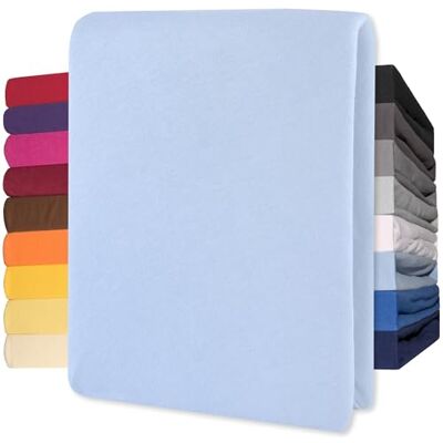 CelinaTex Jersey Topper Spannbettlaken Lucina 140x200-160x200cm Aqua blau 100% Baumwolle gekämmt bis 12cm Matratzenhöhe Spannbettbezug, Leintuch, Bettlaken, elastisch, Strech, Oeko-Tex CelinaTex Jersey Topper Spannbettlaken Lucina 140x200-160x200cm Aqua blau 100% Baumwolle gekämmt bis 12cm Matratzenhöhe Spannbettbezug, Leintuch, Bettlaken, elastisch, Strech, Oeko-Tex