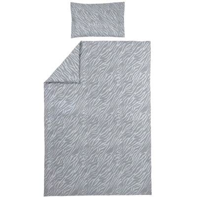 MEYCO Home Zebra Bettwäsche für 1-Person (Baumwolle, atmungsaktives Material, einfache Pflege, praktischer Einschlagstreifen, Maße: 140 x 200/220 cm), Grau MEYCO Home Zebra Bettwäsche für 1-Person (Baumwolle, atmungsaktives Material, einfache Pflege, praktischer Einschlagstreifen, Maße: 140 x 200/220 cm), Grau