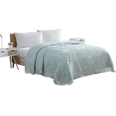 Beatrice Home Fashions Medallion Chenille-Tagesdecke, Queensize, Blau Beatrice Home Fashions Medallion Chenille-Tagesdecke, Queensize, Blau