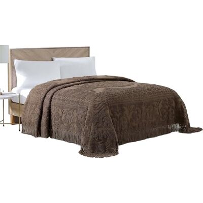 Beatrice Home Fashions Medallion Chenille-Tagesdecke, Kingsize, Schokoladenbraun Beatrice Home Fashions Medallion Chenille-Tagesdecke, Kingsize, Schokoladenbraun