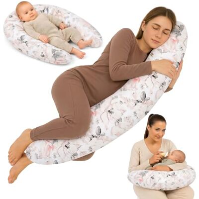 Totsy Baby Stillkissen XXL Schwangerschaftskissen 190 cm Pregnancy Pillow Body Pillow Seitenschläferkissen Schlafkissen Lagerungskissen Kissen mit Bezug aus Baumwolle Oeko-Tex Totsy Baby Stillkissen XXL Schwangerschaftskissen 190 cm Pregnancy Pillow Body Pillow Seitenschläferkissen Schlafkissen Lagerungskissen Kissen mit Bezug aus Baumwolle Oeko-Tex