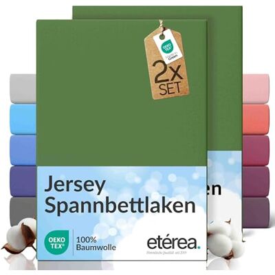 etérea Himmlische Qualität etérea Jersey 2er Set Spannbettlaken 200x220cm Kaktus bis 25 cm Höhe 100% Baumwolle Spannbetttuch Oekotex Bed Sheets mit Rundumgummi Doppelpack Bettlaken 200x220 cm Grün etérea Himmlische Qualität etérea Jersey 2er Set Spannbettlaken 200x220cm Kaktus bis 25 cm Höhe 100% Baumwolle Spannbetttuch Oekotex Bed Sheets mit Rundumgummi Doppelpack Bettlaken 200x220 cm Grün