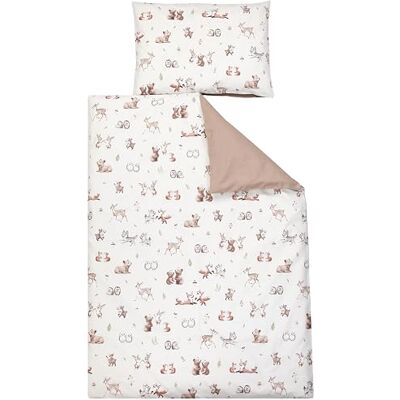 TupTam Kinder Bettwäsche Gemustert 2-Teilig Wendebettwäsche, Tierchen im Wald/Hell Braun, 120x90 cm TupTam Kinder Bettwäsche Gemustert 2-Teilig Wendebettwäsche, Tierchen im Wald/Hell Braun, 120x90 cm