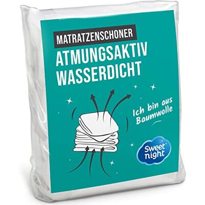 SWEET NIGHT - Baumwoll-Matratzenbezug 70x140cm Wasserfest & Atmungsaktiv SWEET NIGHT - Baumwoll-Matratzenbezug 70x140cm Wasserfest & Atmungsaktiv