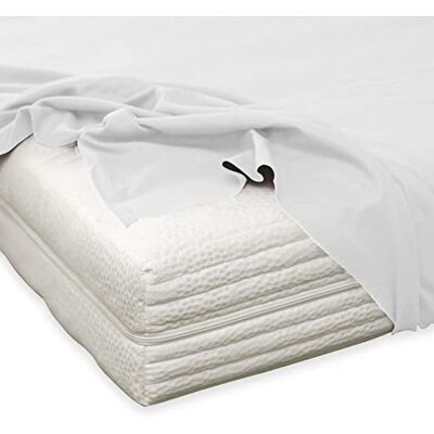 Traumschlaf Feinbiber Haustuch Bettlaken – warmes Winter-Bettlaken aus 100% Baumwolle, flauschig weich, ohne Spannumrandung, geeignet für Matratzen bis ca. 30 cm – 150x250 cm – Weiss Traumschlaf Feinbiber Haustuch Bettlaken – warmes Winter-Bettlaken aus 100% Baumwolle, flauschig weich, ohne Spannumrandung, geeignet für Matratzen bis ca. 30 cm – 150x250 cm – Weiss