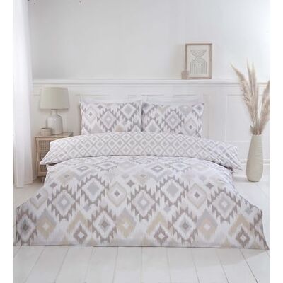Rapport Home Ikat Bettbezug-Set für King-Size-Betten, Natur Rapport Home Ikat Bettbezug-Set für King-Size-Betten, Natur