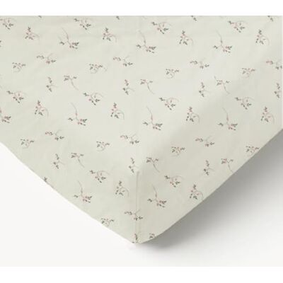DODO Mon P Spannbettlaken, Bedruckt, Blumenmuster, 60 x 120 cm, cremefarben DODO Mon P Spannbettlaken, Bedruckt, Blumenmuster, 60 x 120 cm, cremefarben