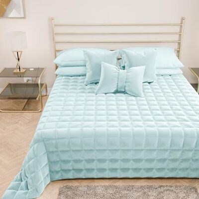 PETTI Artigiani Italiani Steppdecke für Einzelbetten aus weichem und warmem Samt, Frühlings- und Herbst-Steppdecke, für Einzelbett, hellblau, 100% Made in Italy PETTI Artigiani Italiani Steppdecke für Einzelbetten aus weichem und warmem Samt, Frühlings- und Herbst-Steppdecke, für Einzelbett, hellblau, 100% Made in Italy