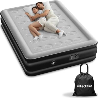 tectake ® aufblasbare Matratze, Schlafmatratze, Bett mit Elektropumpe, Luftmatratze selbstaufblasend, Luftbett, Reisebett für Camping, als Gästebett, mit Transporttasche- 200 x 148 x 44 cm tectake ® aufblasbare Matratze, Schlafmatratze, Bett mit Elektropumpe, Luftmatratze selbstaufblasend, Luftbett, Reisebett für Camping, als Gästebett, mit Transporttasche- 200 x 148 x 44 cm
