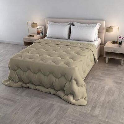 Italian Bed Linen Winterbettdecke WaterWashed, Doppelbett 250x260 cm, Made in Italy, Gesteppte Decke mit 300 g Füllung, waschbar OHNE BÜGELN – Farbe Sand Italian Bed Linen Winterbettdecke WaterWashed, Doppelbett 250x260 cm, Made in Italy, Gesteppte Decke mit 300 g Füllung, waschbar OHNE BÜGELN – Farbe Sand