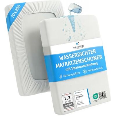 Third of Life Matratzenschoner 70x200 cm wasserdicht, Atmungsaktive Inkontinenz-Auflage Anti-Milben Bettbezug unter Spann-Bettlaken, wasserundurchlässiger Matratzenschutz-Bezug, hygienischer Topper 70x200cm Third of Life Matratzenschoner 70x200 cm wasserdicht, Atmungsaktive Inkontinenz-Auflage Anti-Milben Bettbezug unter Spann-Bettlaken, wasserundurchlässiger Matratzenschutz-Bezug, hygienischer Topper 70x200cm