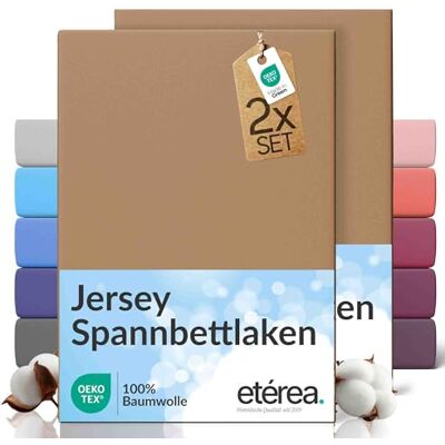 etérea Himmlische Qualität etérea Jersey 2er Set Spannbettlaken 200x220cm Stucco bis 25 cm Höhe 100% Baumwolle Spannbetttuch Oekotex Bed Sheets mit Rundumgummi Doppelpack Bettlaken 200x220 cm Braun etérea Himmlische Qualität etérea Jersey 2er Set Spannbettlaken 200x220cm Stucco bis 25 cm Höhe 100% Baumwolle Spannbetttuch Oekotex Bed Sheets mit Rundumgummi Doppelpack Bettlaken 200x220 cm Braun
