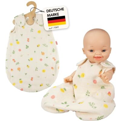 Heless 1693 Musselin Puppen-Schlafsack Freche Früchtchen, 100 % Bio-Baumwolle, für Puppen und Kuscheltiere der Größe 28-35 cm Heless 1693 Musselin Puppen-Schlafsack Freche Früchtchen, 100 % Bio-Baumwolle, für Puppen und Kuscheltiere der Größe 28-35 cm